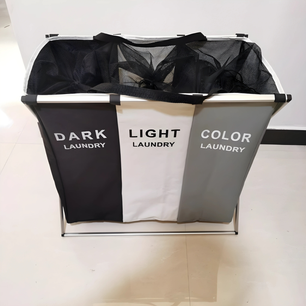 Cesto de Roupa Suja Separação 3 Cores