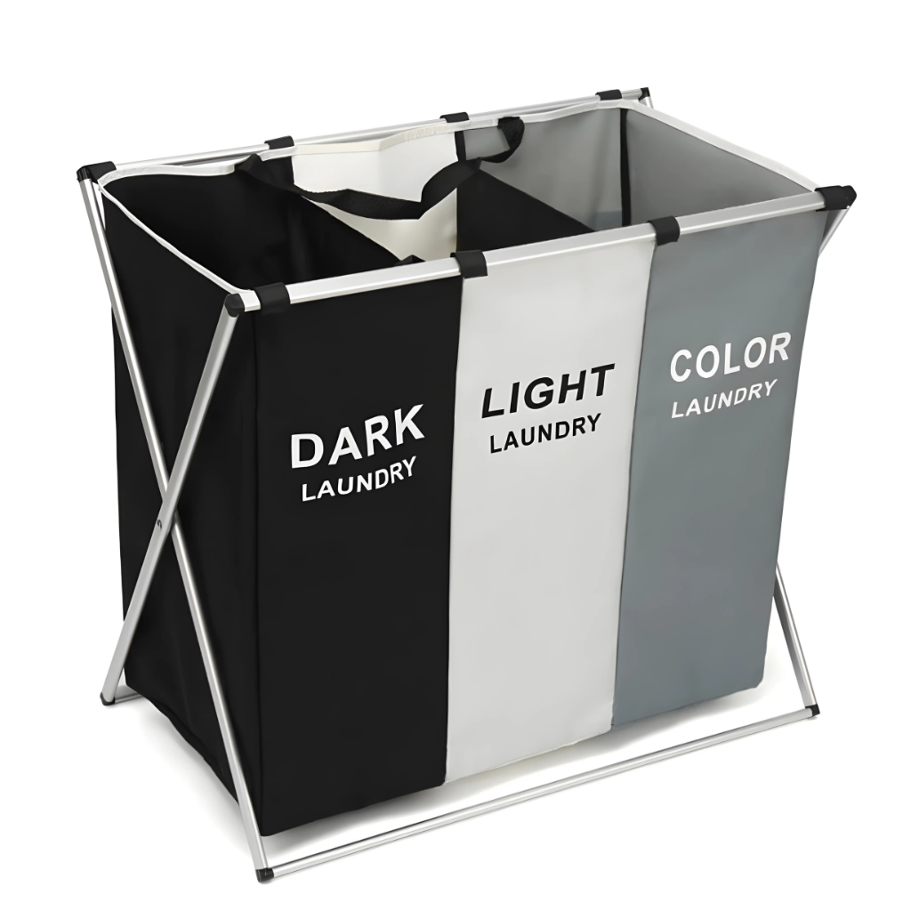 Cesto de Roupa Suja Separação 3 Cores