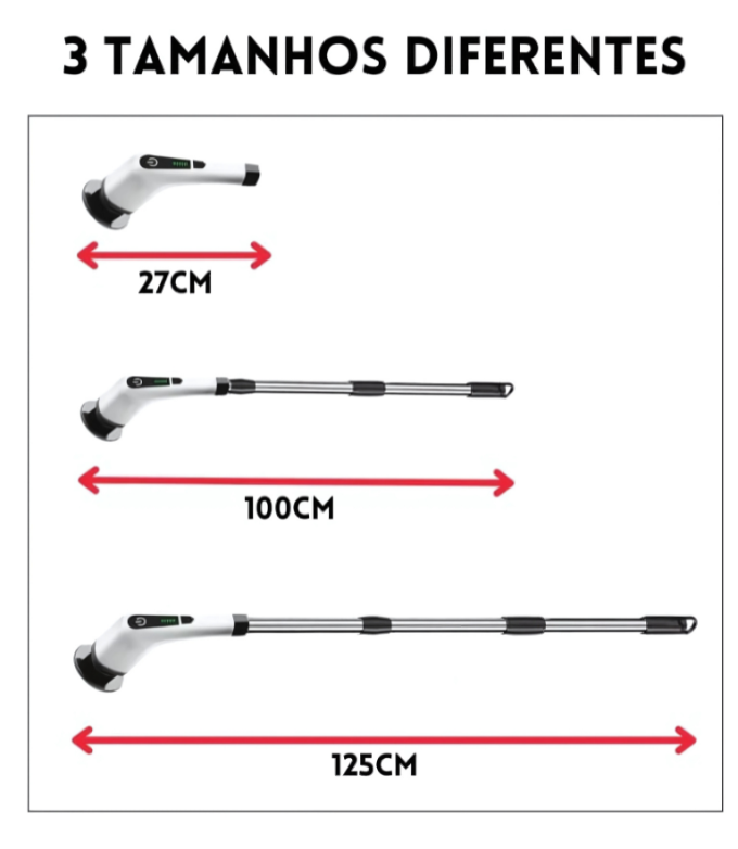 Escovão Elétrico De Limpeza Giratório 360 Escova Mop Premium 8 em 1