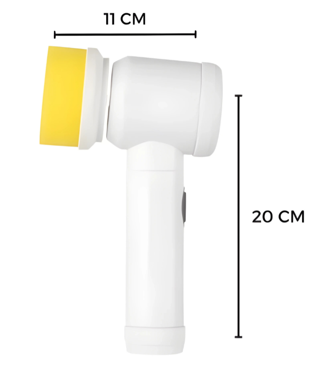 🌀 Escova Elétrica Multiuso 5 em 1 – Rotação 360º para uma Limpeza Sem Esforço!